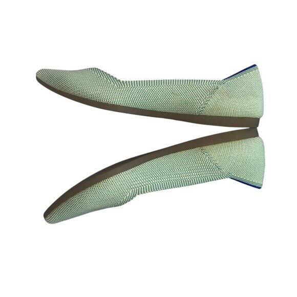 Rothy's Womens Pointed Toe Flats Size 5 Green Knit Slip-On Shoes Eco-Friendly - Picture 5 of 16